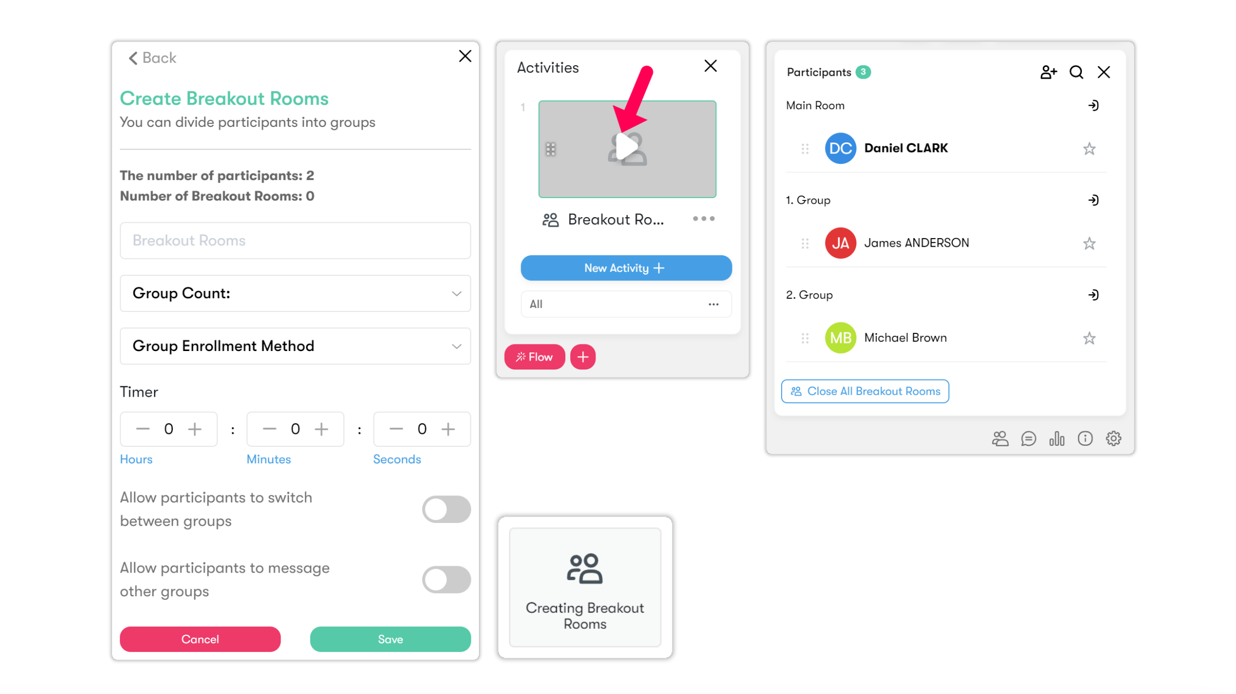 Dynamic Breakout Rooms